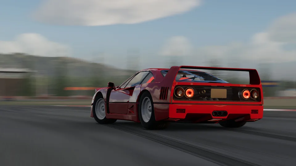 CPM 2 gameplay: a red classic supercar on the race track